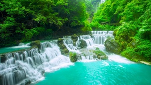 护眼山间绿林流水