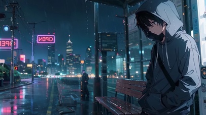 雨天的街道