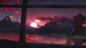 唯美夕阳河流