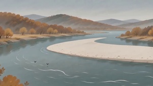 秋日河流
