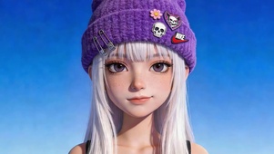 甜酷潮妹少女