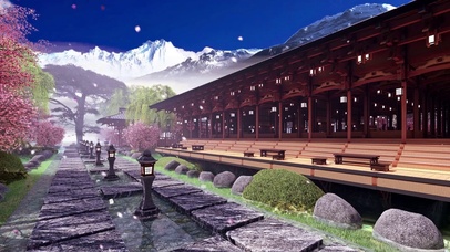 山涧樱花