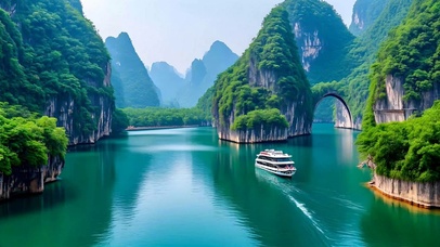 桂林山水绿色护眼