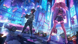 炫酷动态二次元美女插画