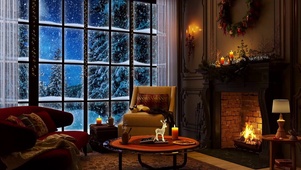 圣诞气氛温暖客厅