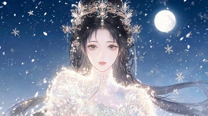 古风夜景女孩