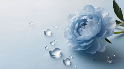 冰蓝动态芍药