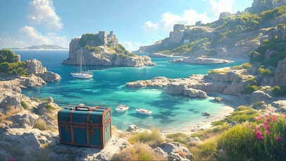 崎岖悬崖海岸线