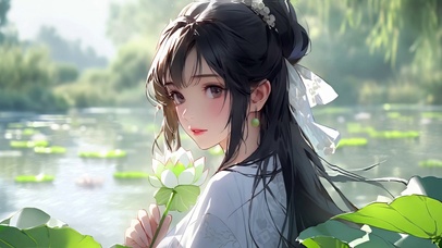 荷塘古风美少女