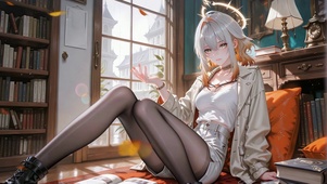 书房黑丝长腿萝莉-嘉贝莉娜