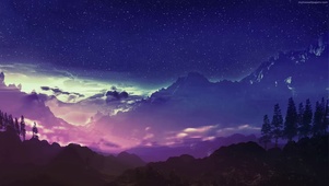 星星柔和的夜晚