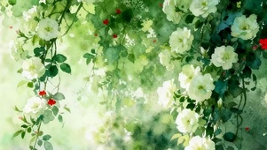 护眼树木带鱼屏