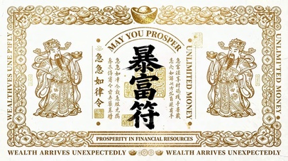暴富符财神招财好运壁纸