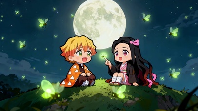 善逸祢豆子-萤火满月