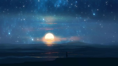 暗夜星空带鱼屏