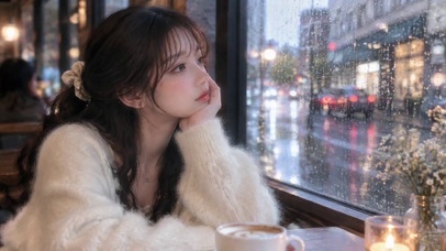 扎发美女