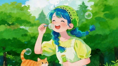 少女的泡泡夏天
