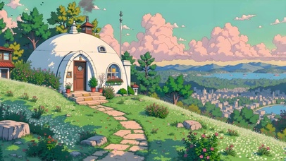 卡通小清新风景