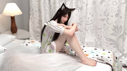 翼国度 九尾狐-狸儿 睡衣抱膝