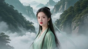 谷间仙气萦绕中修仙美女1