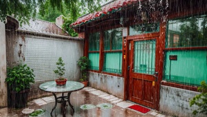 【雨景】京城四合院的一角
