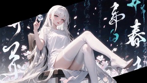高清白色高跟少女