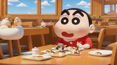 3D-蜡笔小新干饭