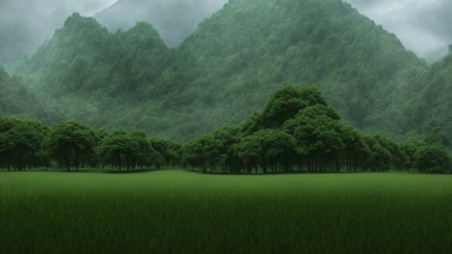 山谷森林雨
