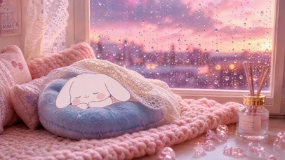 晚霞兔眠