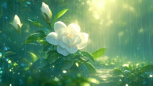 雨中小花