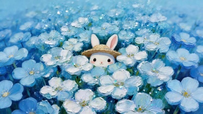 花间草帽兔