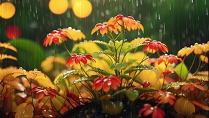 雨中小花