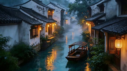 烟雨江南夜