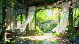 唯美古风庭院