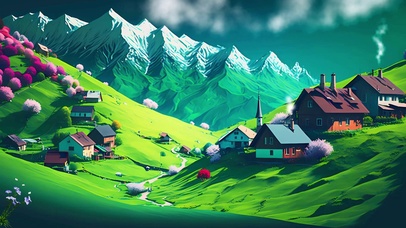 4K唯美瑞士小镇