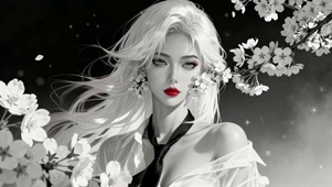 黑白红妆