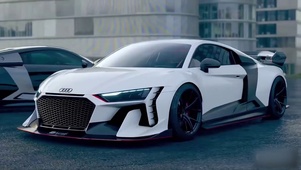 奥迪 黑白道 超清壁纸