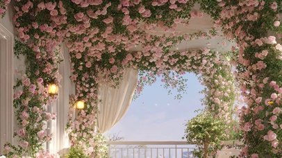 护眼花景树木带鱼屏