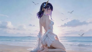 治愈海滩女孩