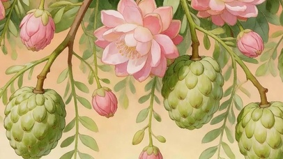 护眼花草树木带鱼屏
