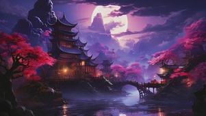 古风唯美月夜美景