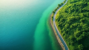 湖边公路