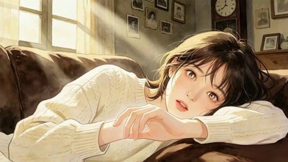 午间沙发少女