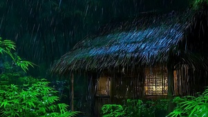 雨天竹林带鱼屏