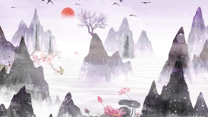 烟雨行舟水墨版