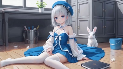 白丝长腿二次元萝莉美少女