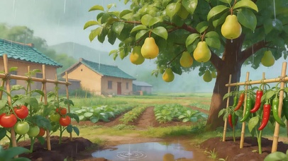雨天梨子树