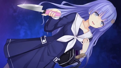 清纯治愈蓝色长发动漫少女