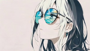 简约风墨镜女孩