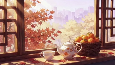 秋日窗景